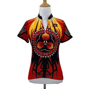 Swiss American Bicycle Jersey Womens XS Extra Small Short Sleeve Cycling Shirt